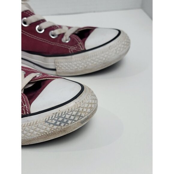 Converse All Star Ox Classic Burgundy Canvas Sneakers Size 8 - Picture 10 of 10
